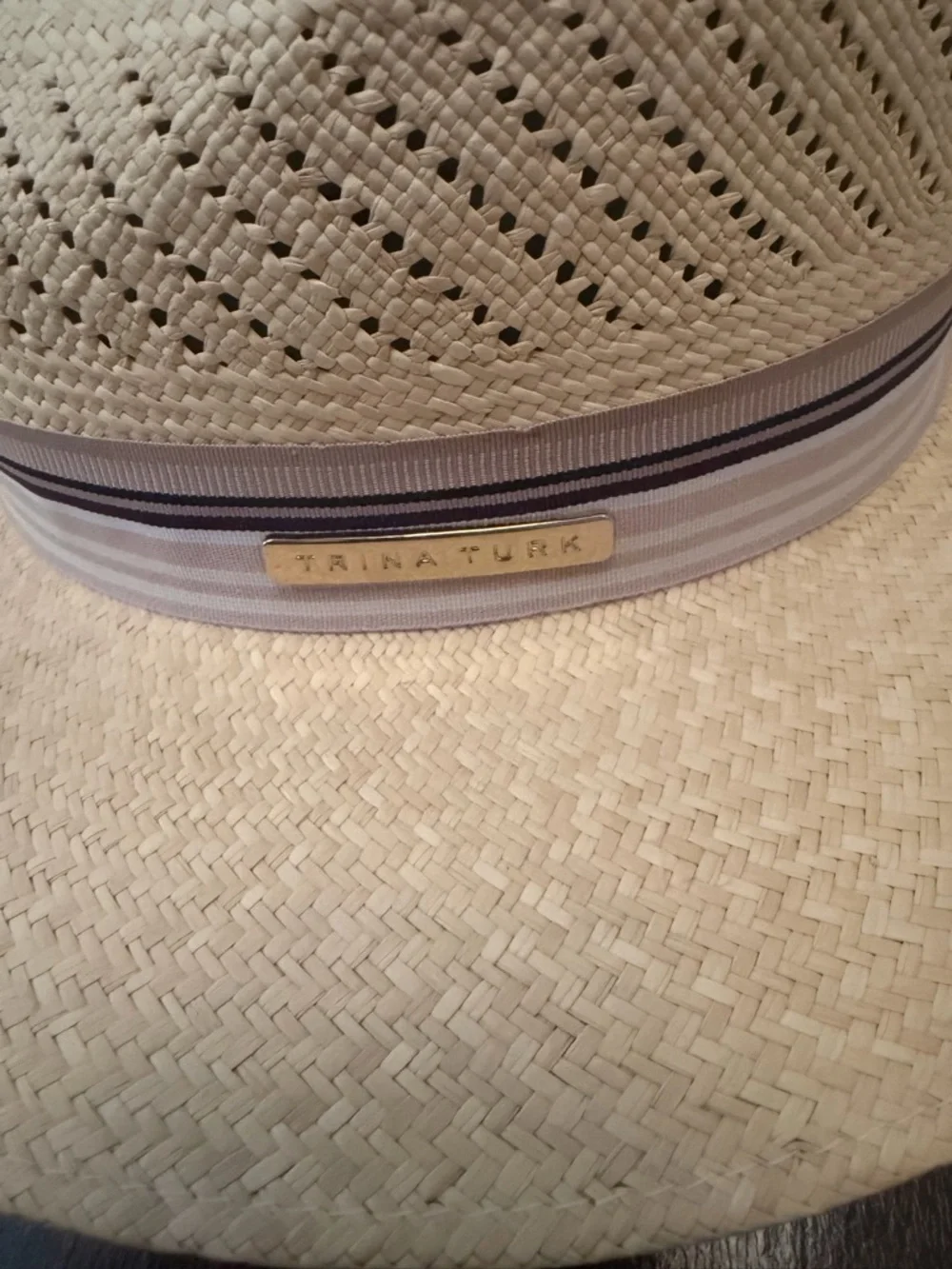 Trina Turk Palms Fedora Panama hat EUC